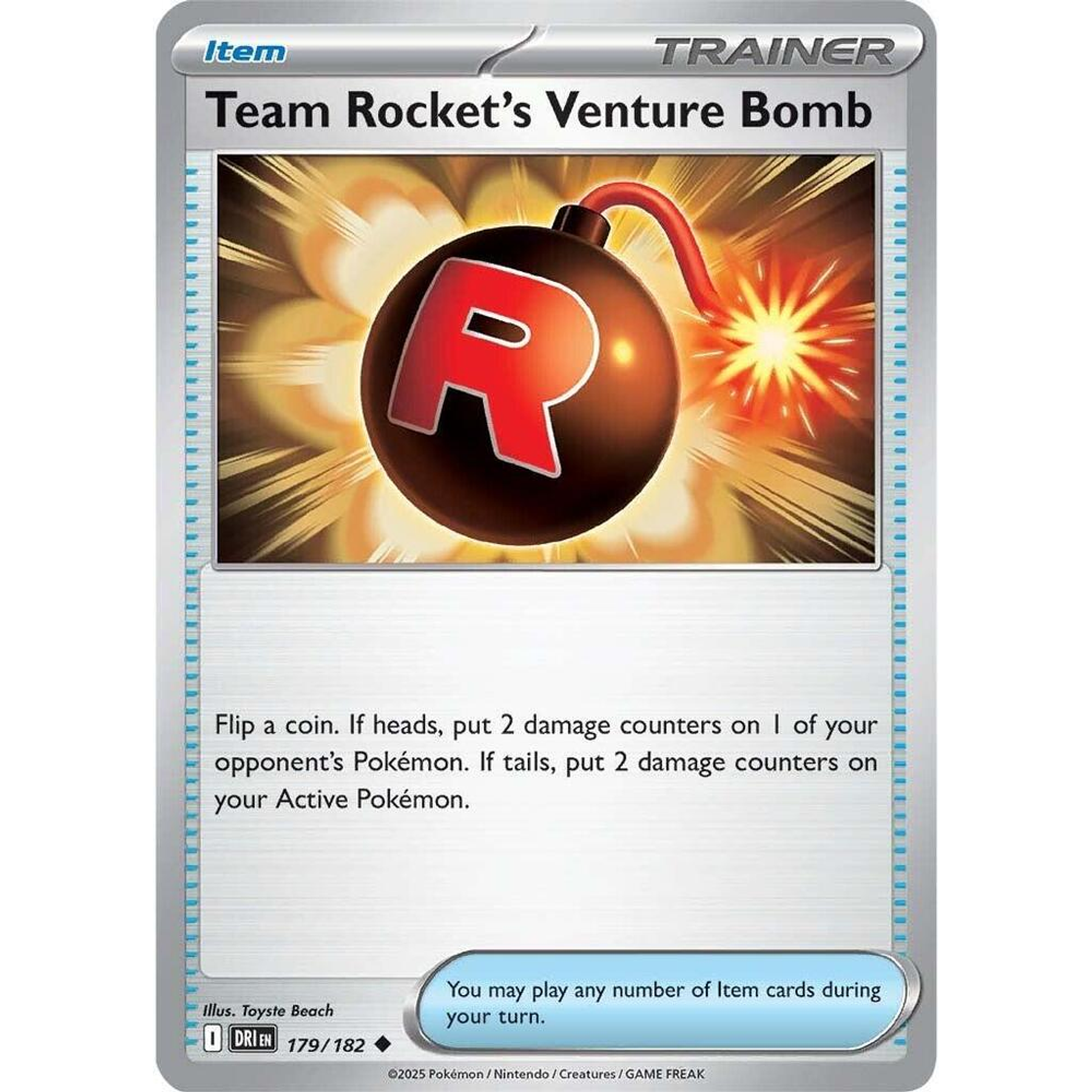 Team Rocket's Venture Bomb - 179/182 Uncommon Español