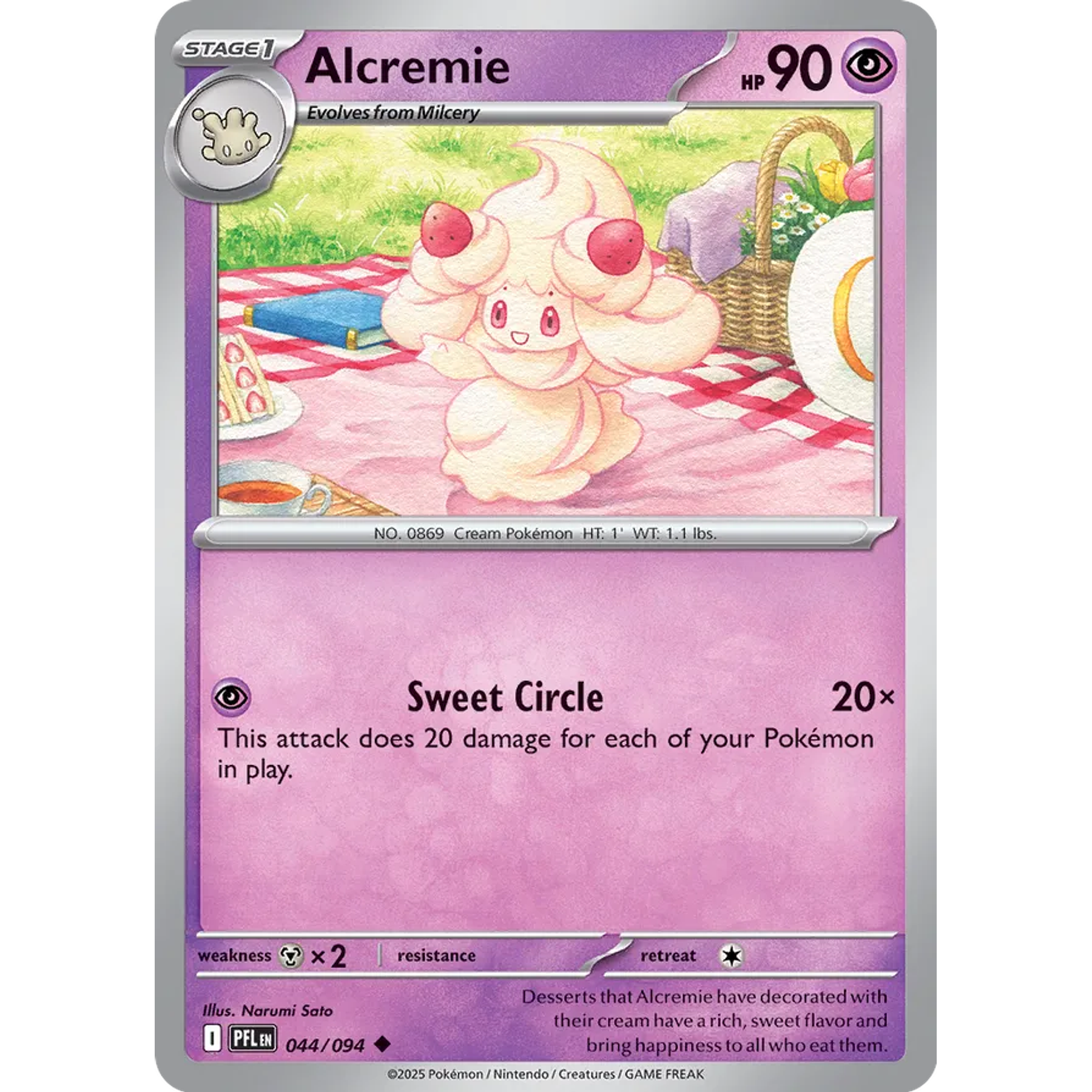 Alcreamie 044/094 Uncommon Reverse Holo Ingles
