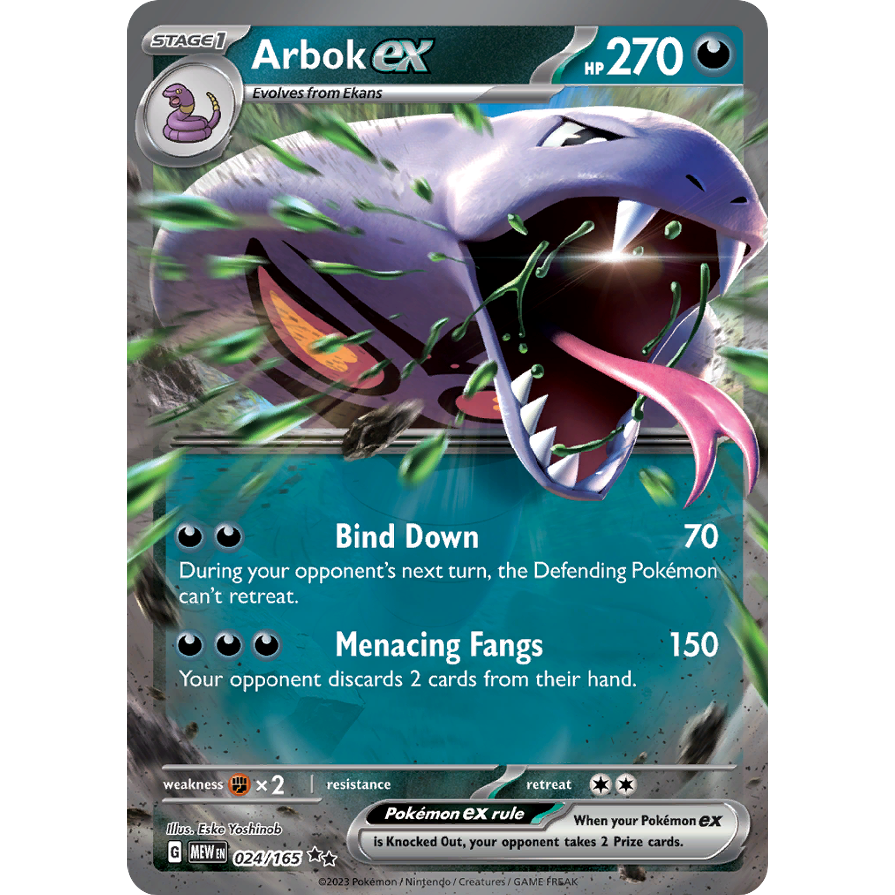 Arbok ex - 024/165 - Ultra Rare Español