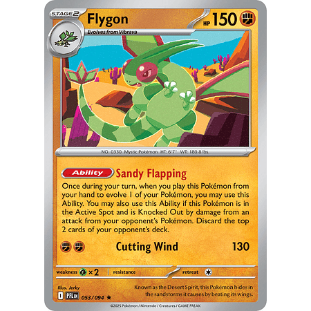 Flygon 053/094 Rare  Holo  Ingles