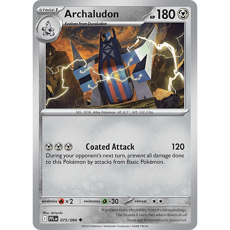 Archaludon 075/094 Uncommon Reverse Holo Ingles