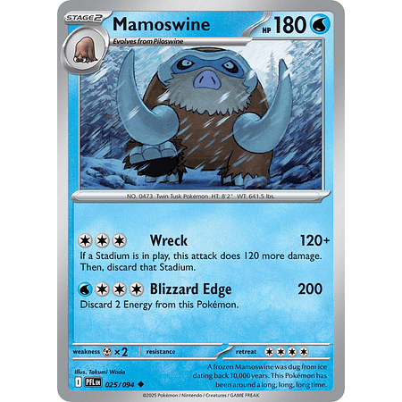 Mamoswine 025/094 Uncommon Reverse Holo Ingles