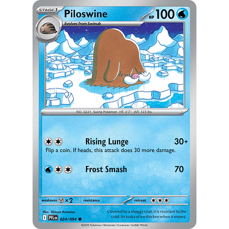 Piloswine 024/094 Common Reverse Holo Ingles