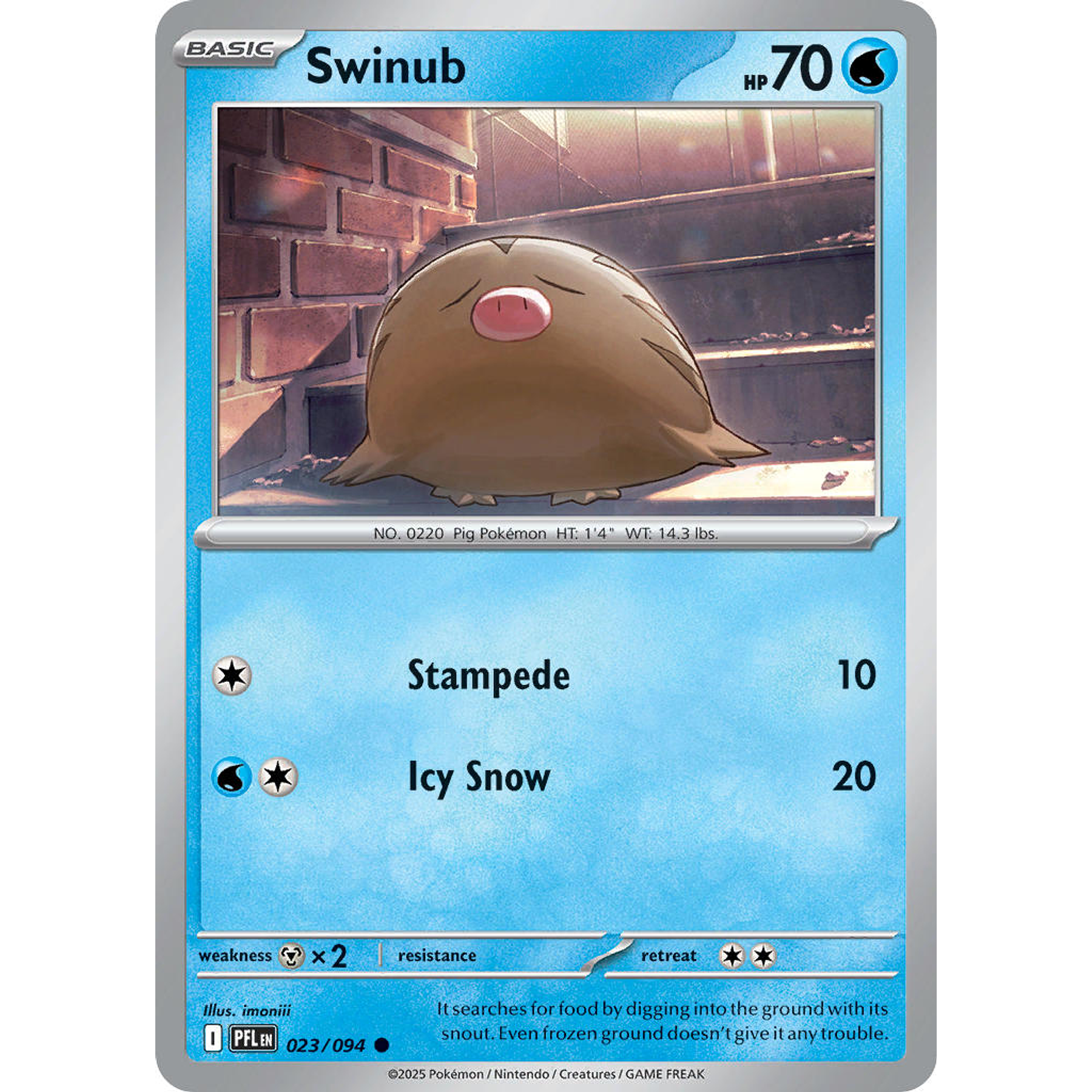 Swinub 023/094 Common Reverse Holo Ingles
