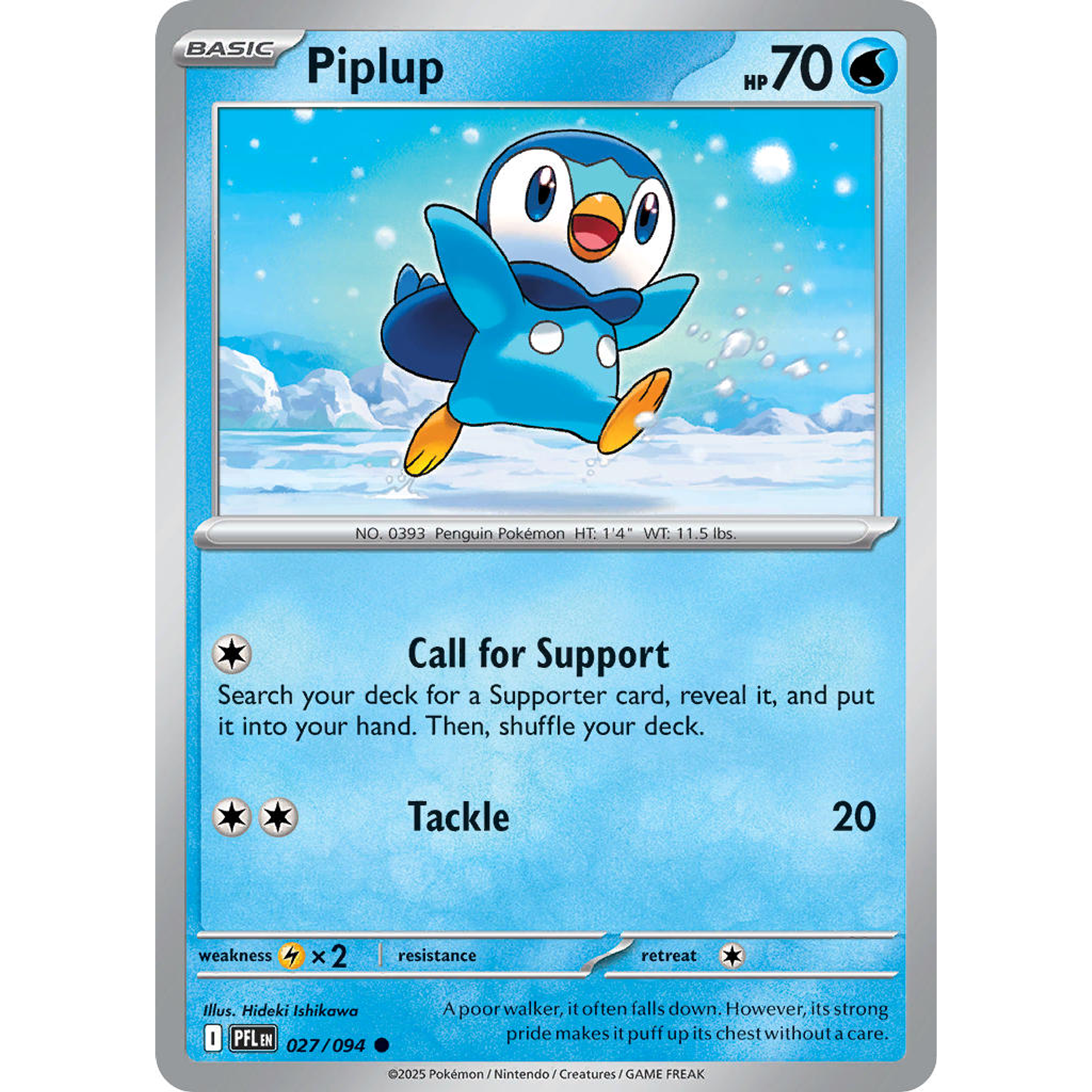 Piplup 027/094 Common  Ingles