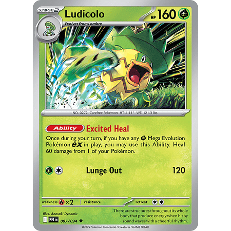 Ludicolo 007/094 Uncommon Ingles