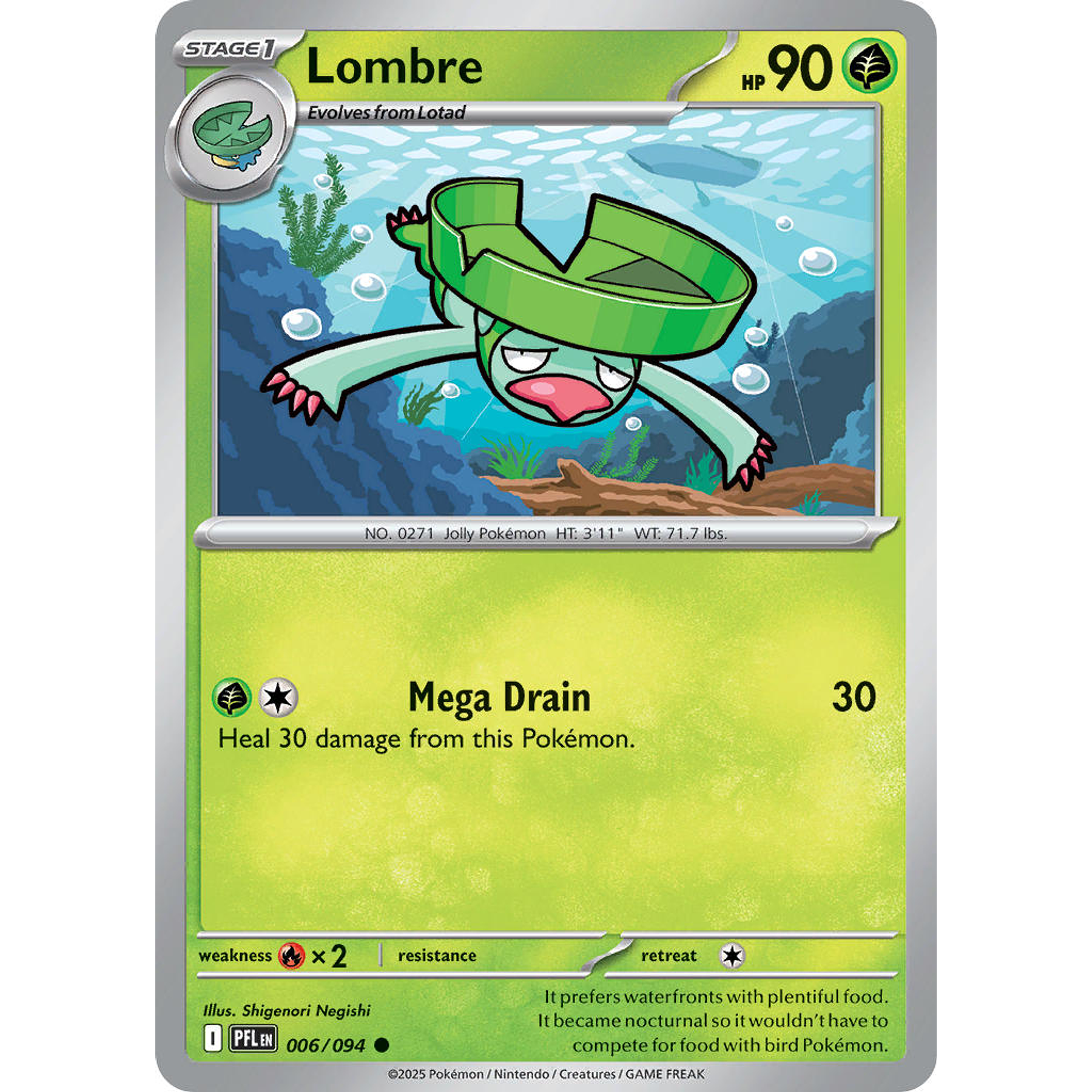 Lombre 006/094 Common Reverse Holo Ingles