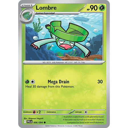 Lombre 006/094 Common Reverse Holo Ingles