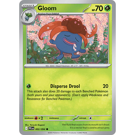 Gloom 002/094 Uncommon Reverse Holo Ingles