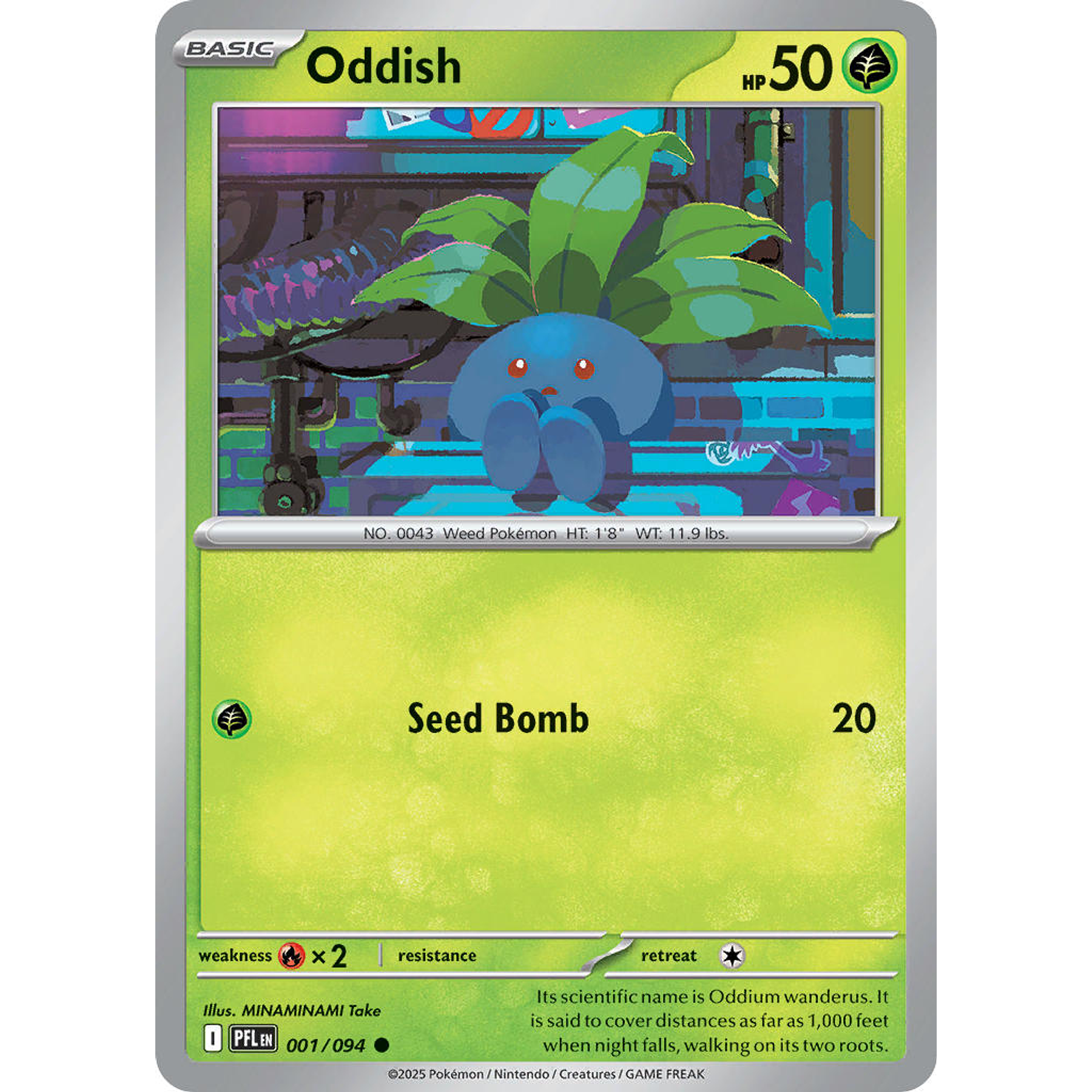 Oddish 001/094 Common Reverse Holo  Ingles