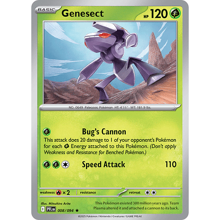 Genesect 008/094 Rare  Holo Ingles