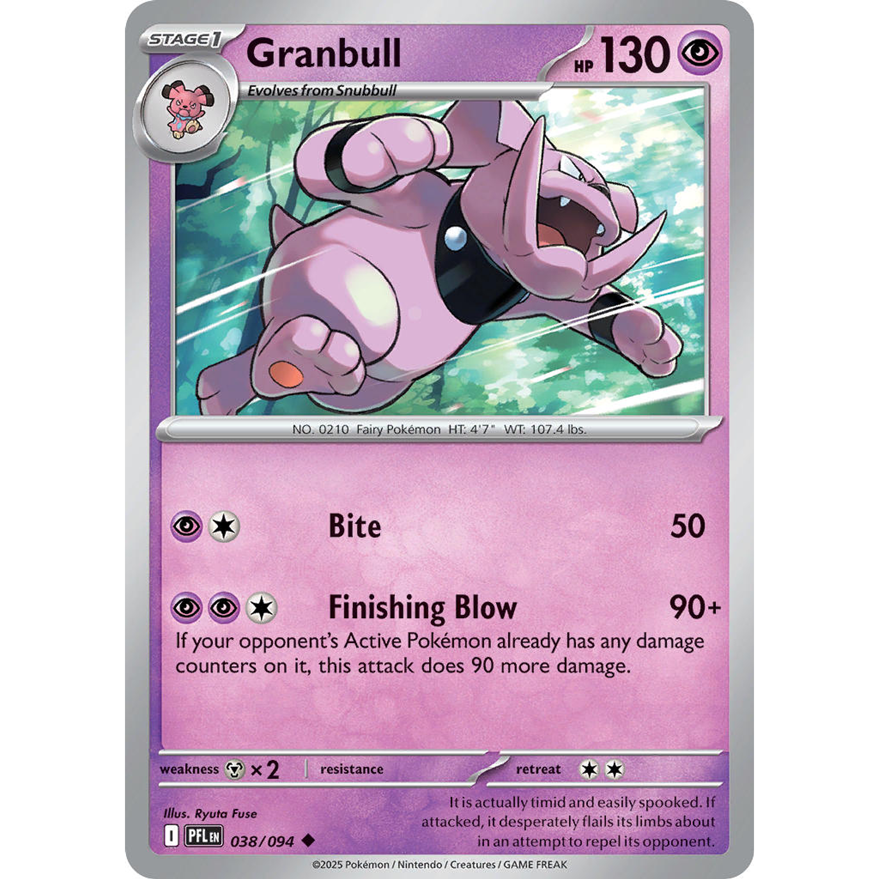 Granbull 038/094 Uncommon Reverse Holo  Ingles