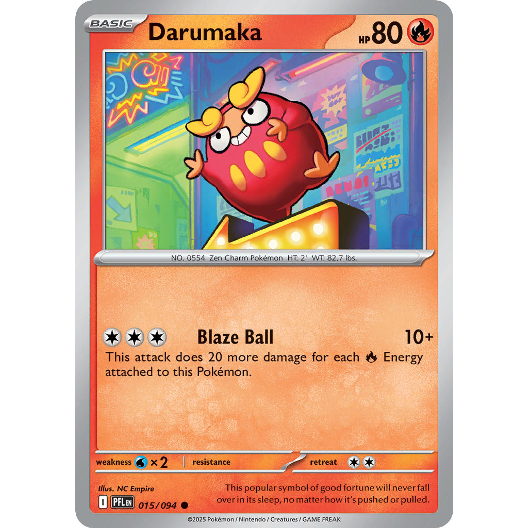 Darumaka 015/094 Common Reverse Holo  Ingles