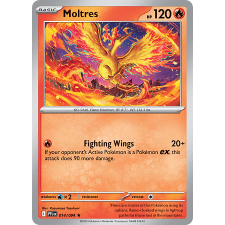 Moltres 014/094 Rare Holo  Ingles
