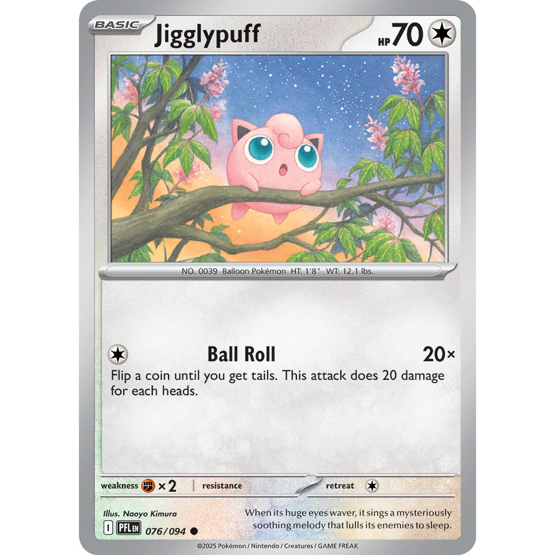 Jigglypuff 076/094 Common Reverse Holo  Ingles