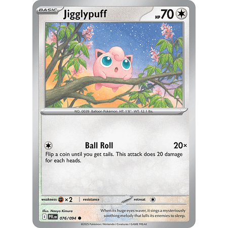 Jigglypuff 076/094 Common Reverse Holo  Ingles