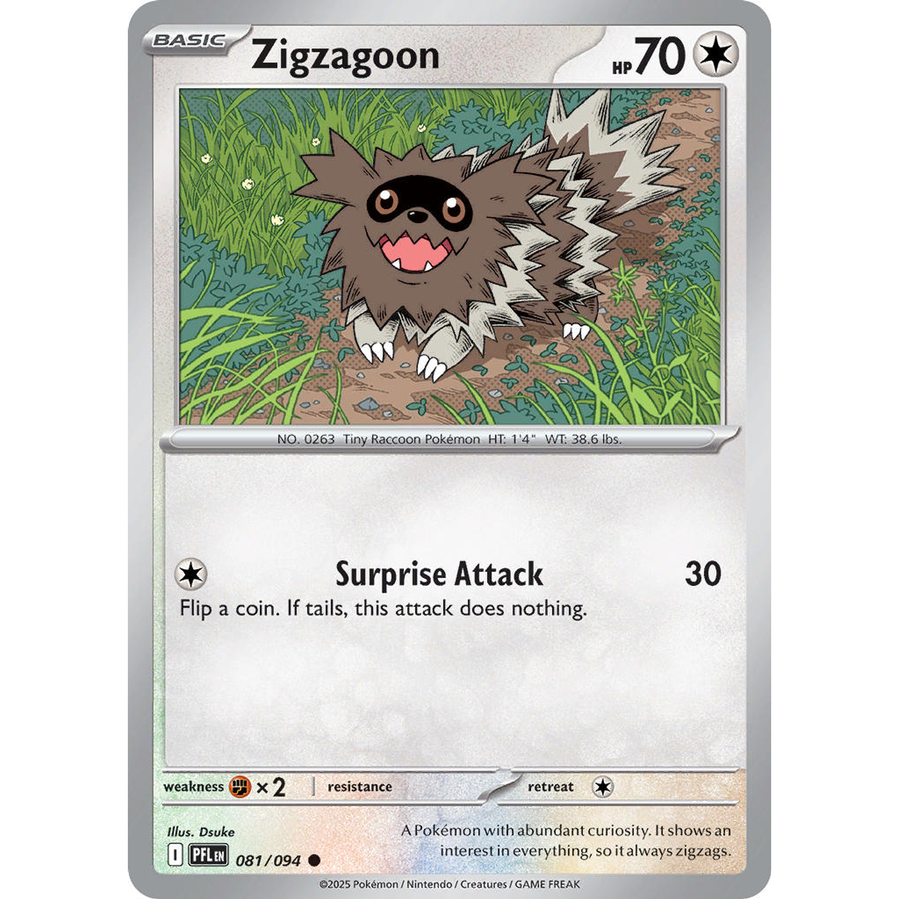 Zigzagoon 081/094 Common  Ingles