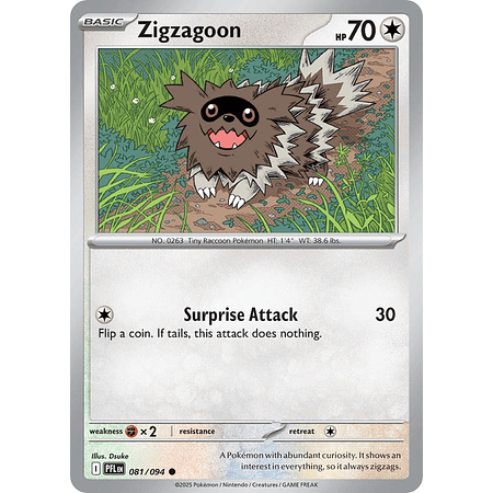 Zigzagoon 081/094 Common  Ingles