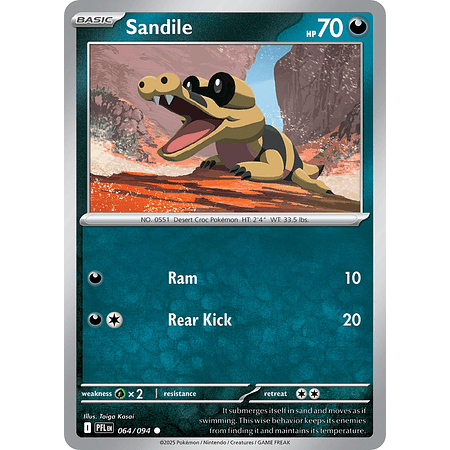 Sandile 064/094 Common Reverse Holo  Ingles