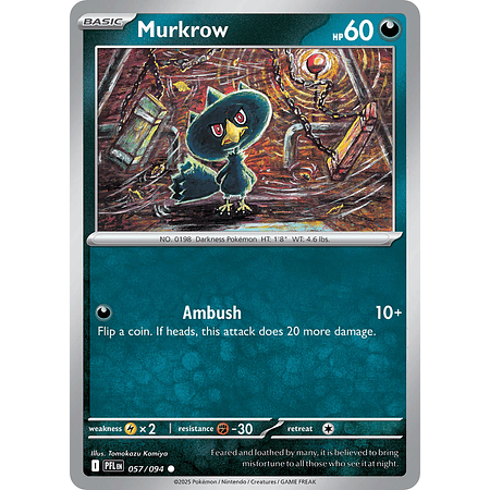 Murkrow 057/094 Common Reverse Holo  Ingles