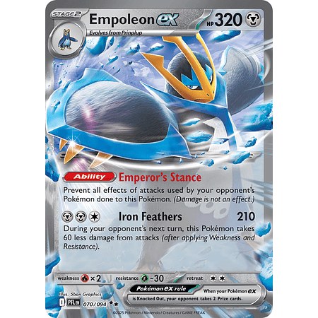 Empoleon Ex 070/094 Ultra Rare  Ingles