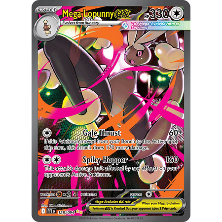 Mega Lopunny Ex 128/094 Special Illustration Rare  Ingles