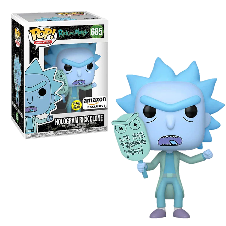 Hologram Rick Clone Funko Pop Rick And Morty 665 Amazon 1