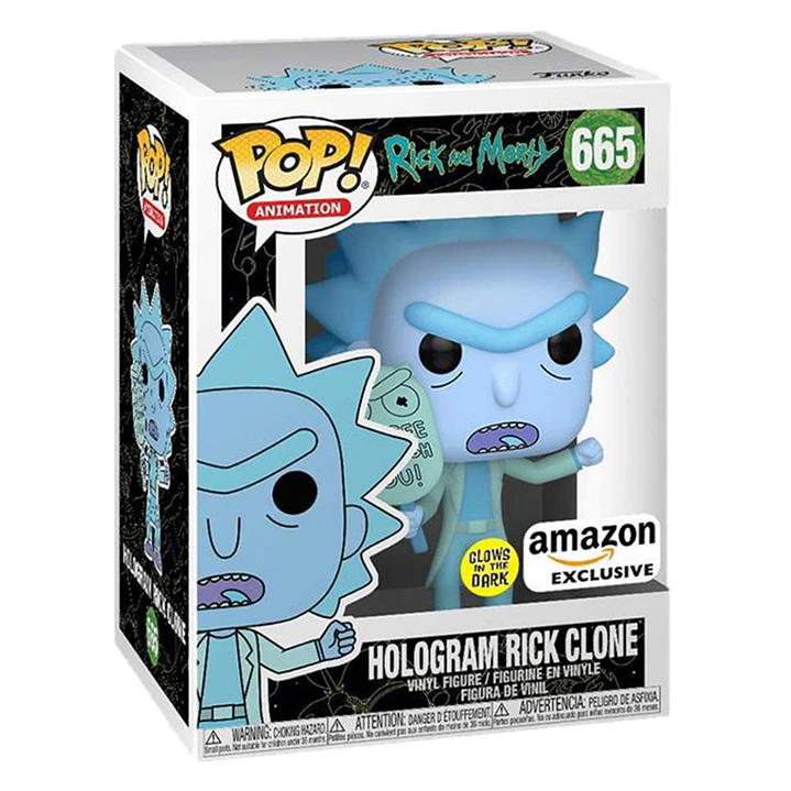 Hologram Rick Clone Funko Pop Rick And Morty 665 Amazon 3