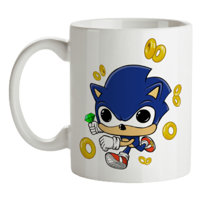 Mug Sonic The Hedgehog Tipo Pop