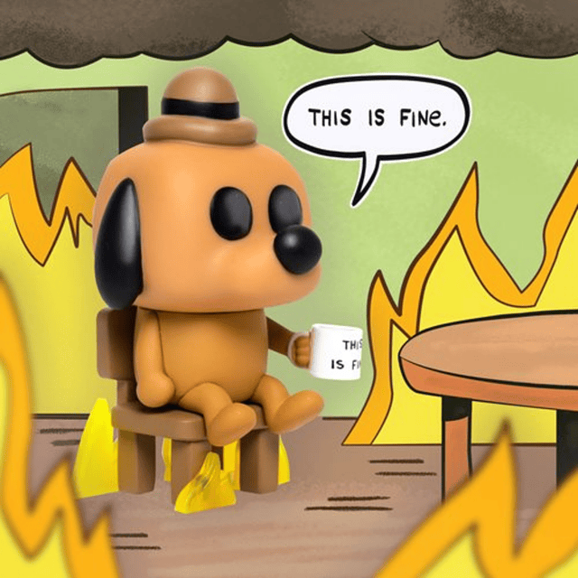 This Is Fine Dog Funko Pop Icons 56 EE