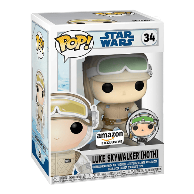 Luke Skywalker Hoth With Pin Funko Pop Star Wars 34 Amazon