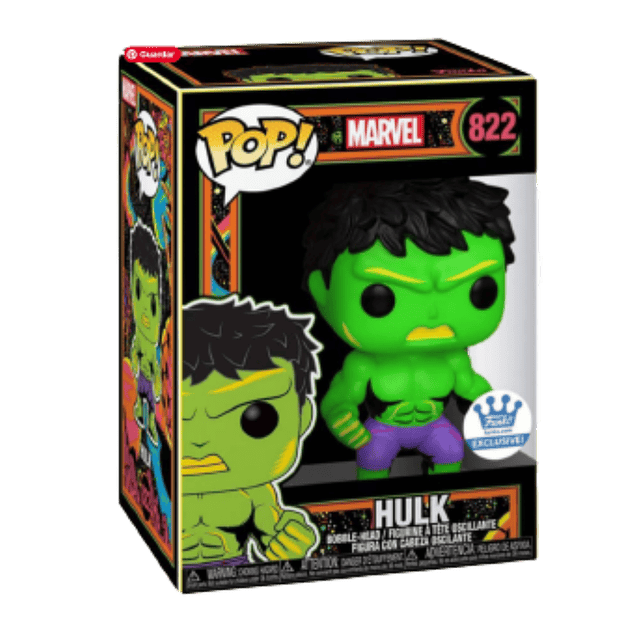 Hulk Funko Pop Black Light Marvel 822 Funko Shop