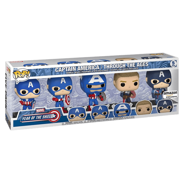 Captain America Through The Ages Funko Pop 5 Pack Amazon