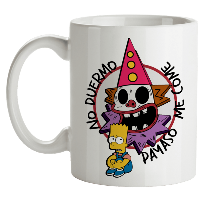 Mug Bart Simpson Payaso Me Come 1