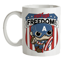 Mug Captain America Freedom Tipo Pop