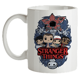 Mug Stranger Things Group Logo Tipo Pop