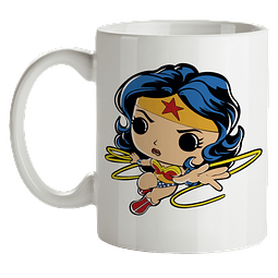 Mug Wonder Woman Retro Tipo Pop