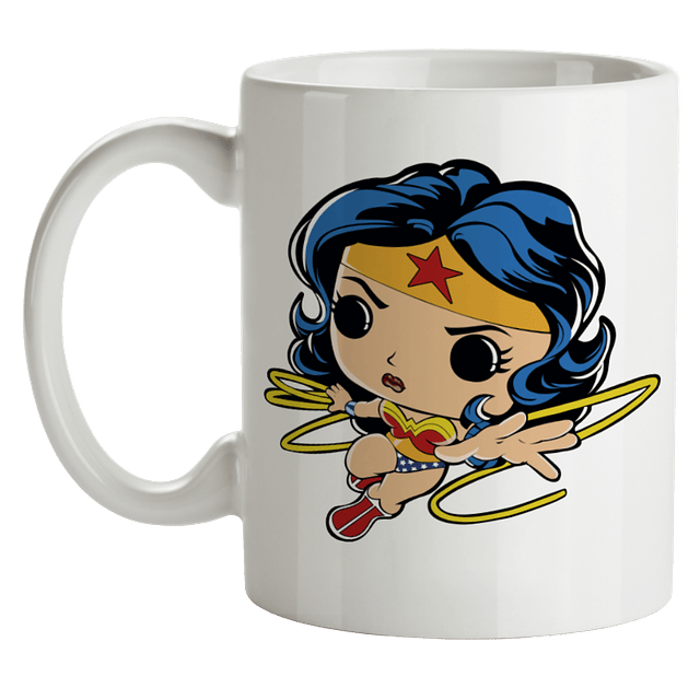 Mug Wonder Woman Retro Tipo Pop