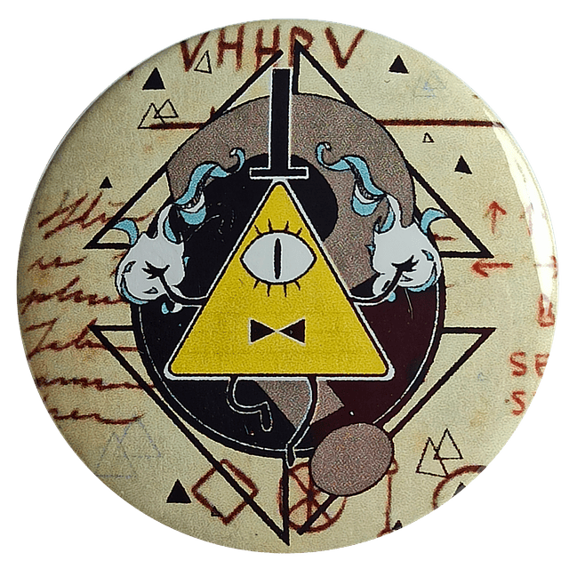 Bill Cipher Botón Pinback Gravity Falls