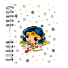 Agenda Wonder Woman Tipo Pop Retro