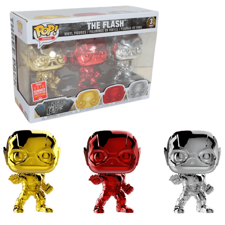 The Flash Funko Pop 3 Pack SDCC 2018 1