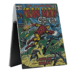 Iron Man Comic Cover Separadores Magnéticos Para Libros