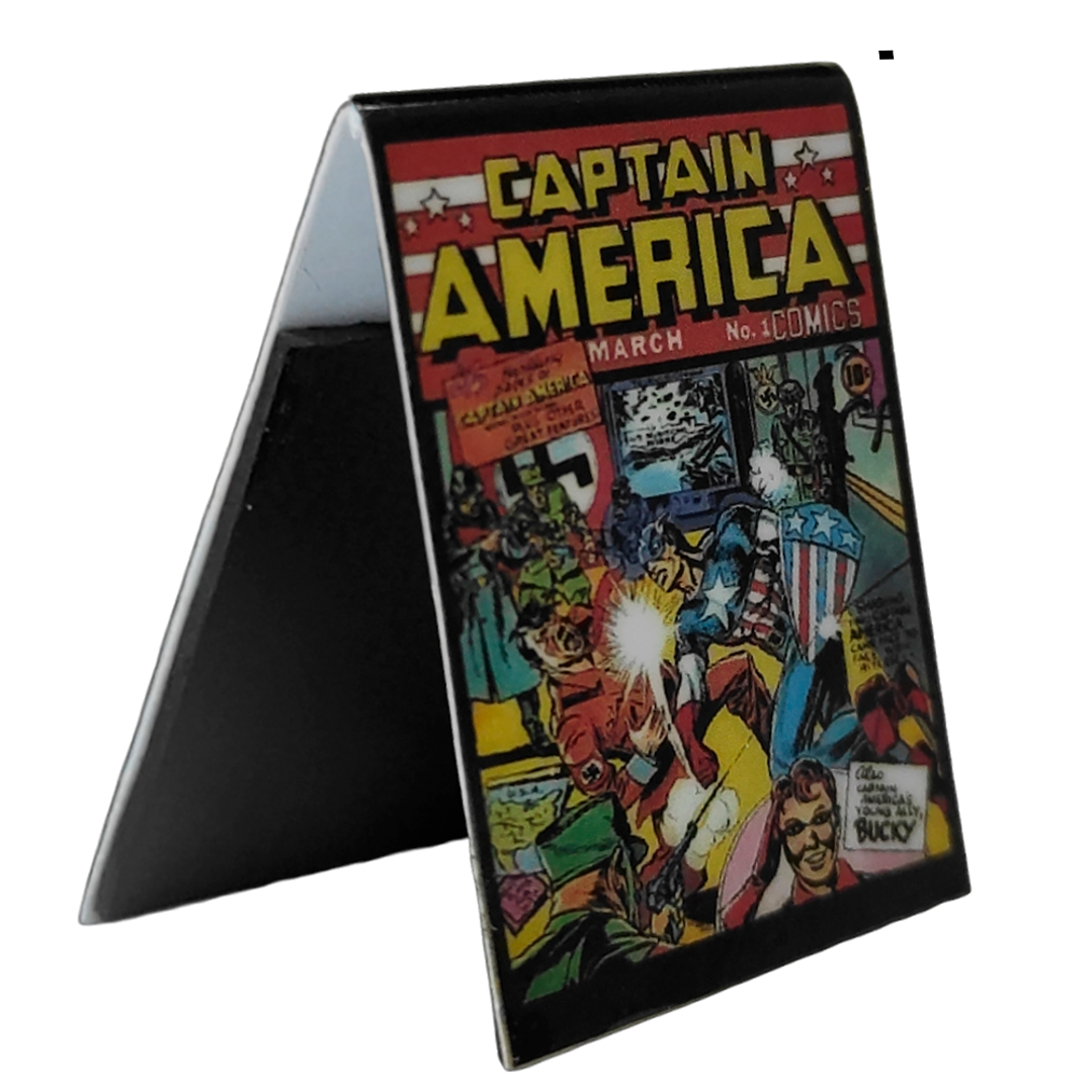 Captain America Comic Cover Separadores Magnéticos Para Libros 1