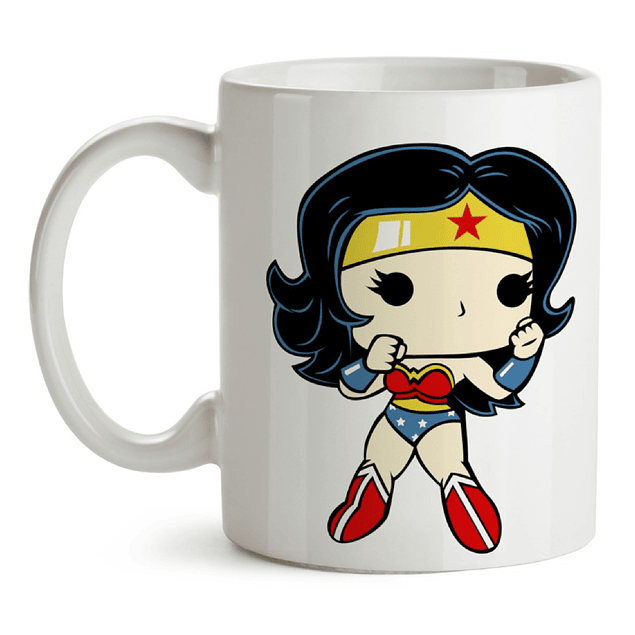 Mug Wonder Woman Tipo Pop