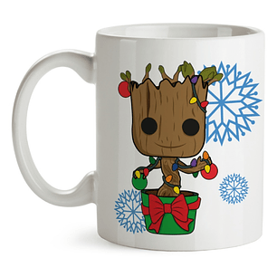 Mug Groot Navidad Guardianes De La Galaxia Tipo Pop