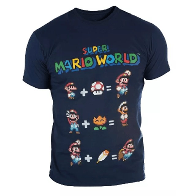 Camiseta Hombre Super Mario World Ecuación Nintendo