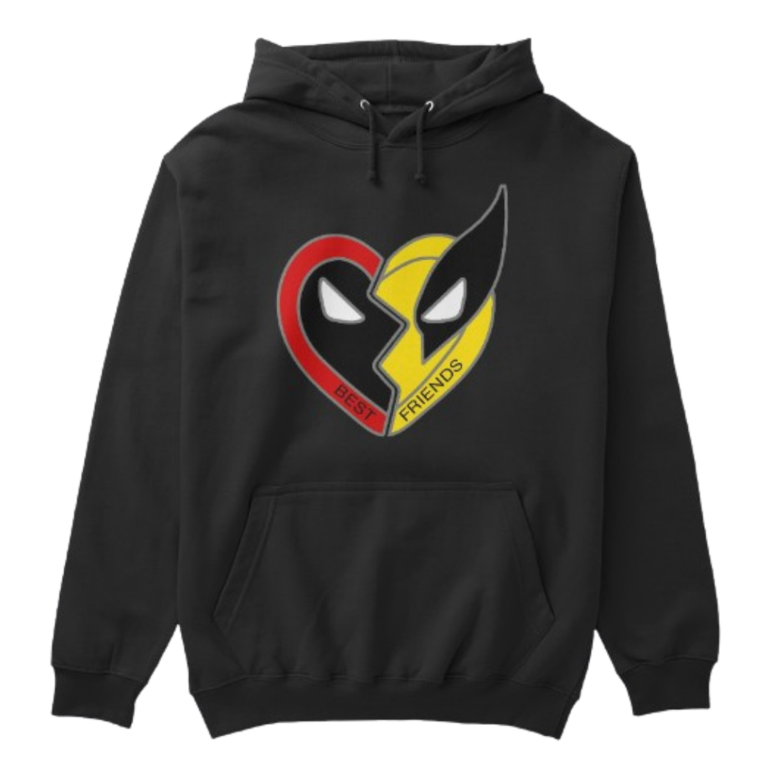 Hoodie Corazón Deadpool & Wolverine 1