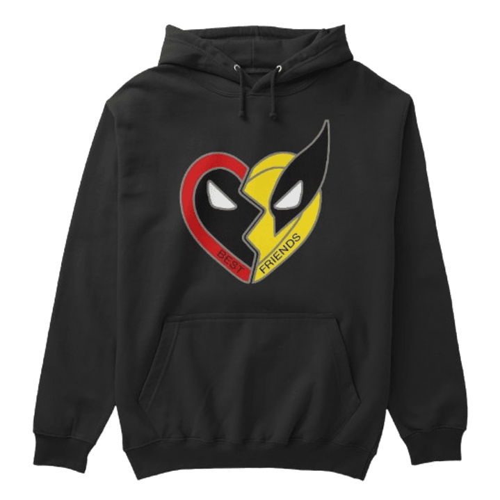 Hoodie Corazón Deadpool & Wolverine 1