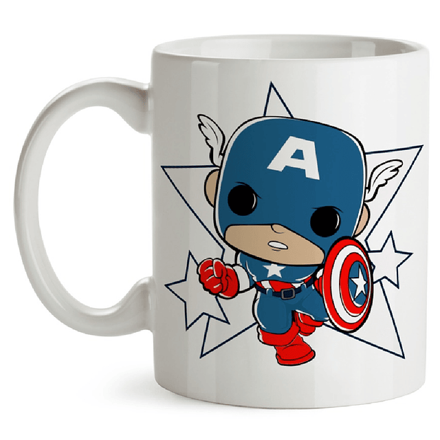 Mug Capitán América Tipo Pop