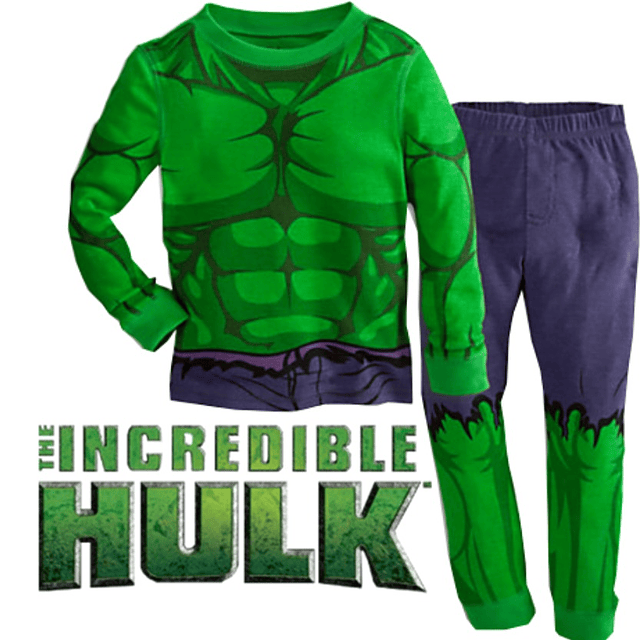 Pijama Niños Hulk Tipo Disfraz